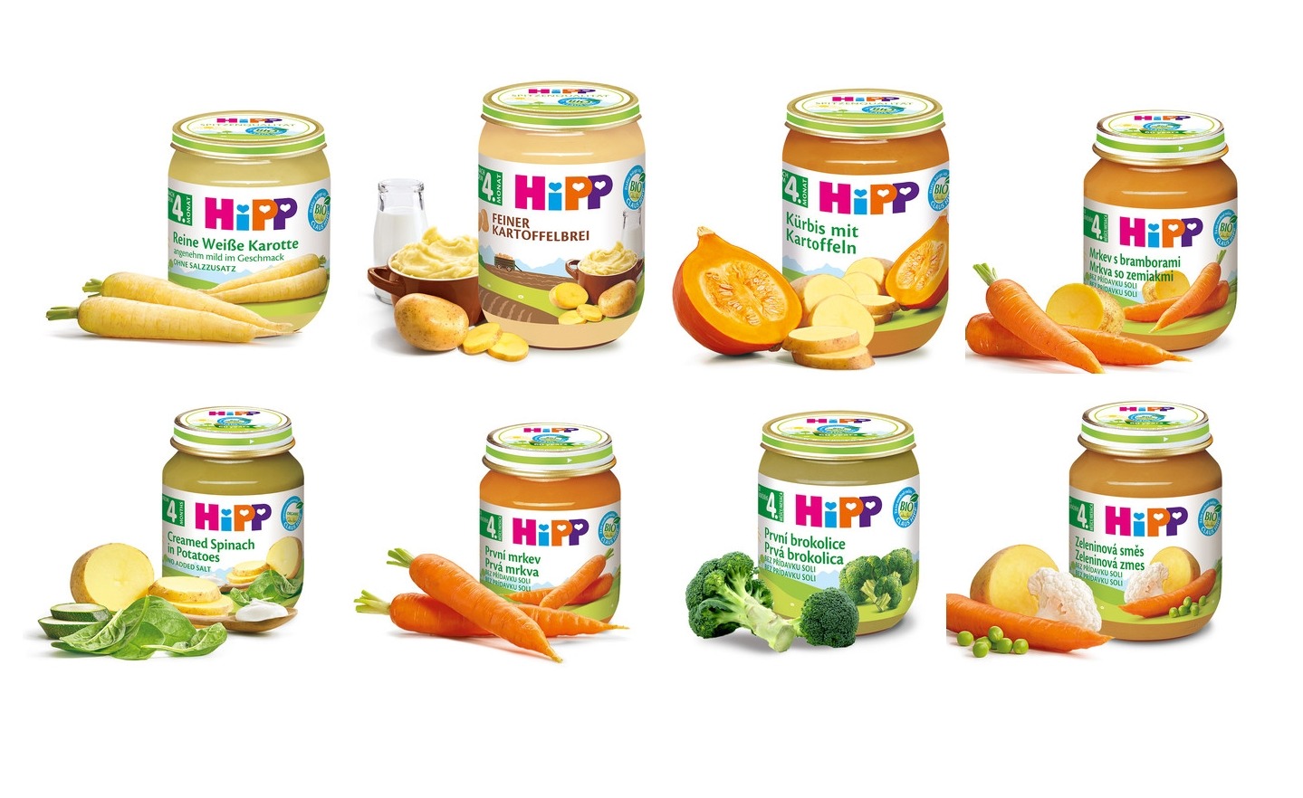 Hipp zeleninové příkrmy od 4. měsíce