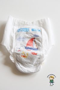 Plenkové kalhotky Babylove: Jak plenka vypadá ze přední strany.